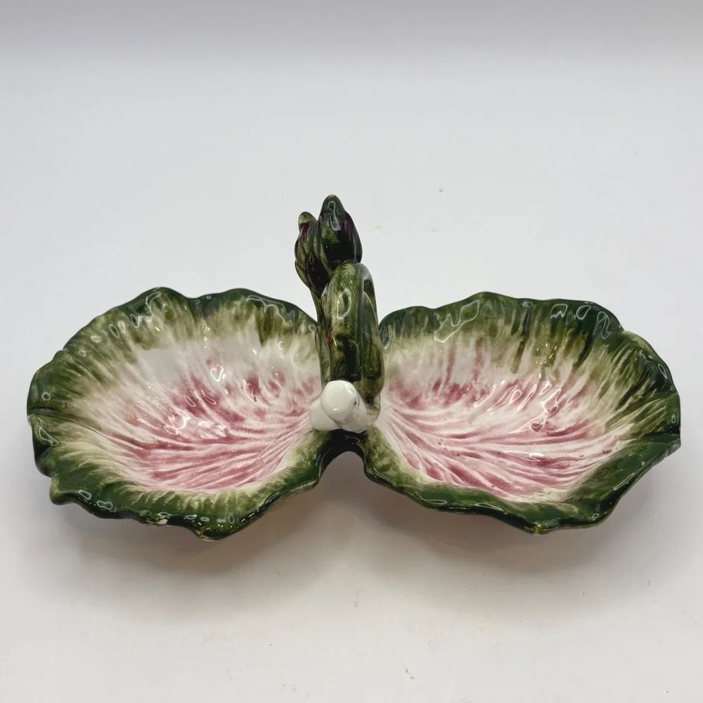 Vtg Fitz & Floyd Italian Fruit Garden Cabbage Mug Shaker Relish Set 5 Majolica
